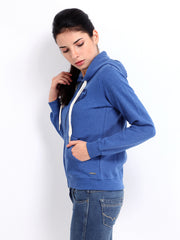 Roadster Women Blue Hooded Sweatshirt