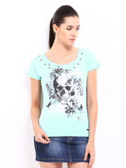 Roadster Women Blue Printed Top