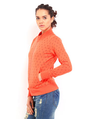 Roadster Women Orange Printed Sweatshirt
