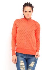 Roadster Women Orange Printed Sweatshirt