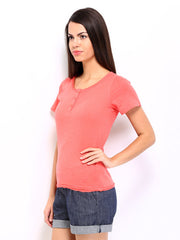Roadster Women Coral Pink Top