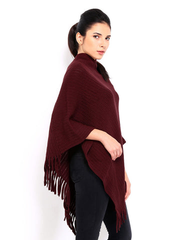 Roadster Women Maroon Poncho