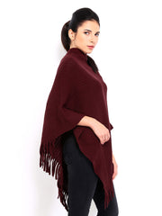 Roadster Women Maroon Poncho