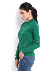 Roadster Women Green Printed Sweatshirt