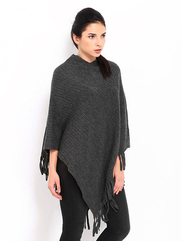 Roadster Women Dark Grey Poncho