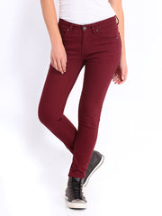 Roadster Women Maroon Skinny Fit Jeans