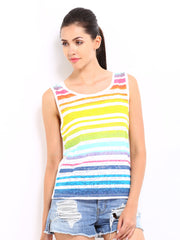 Roadster Women Multi-Coloured Striped Top