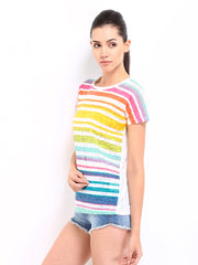 Roadster Women Multi-Coloured Striped Top