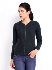 Roadster Women Navy Lace Sweatshirt