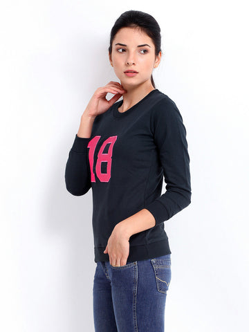 Roadster Women Navy Sweatshirt