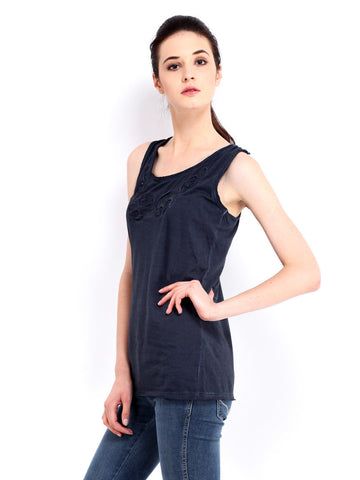 Roadster Women Navy Tank Top