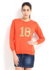 Roadster Women Orange Sweatshirt
