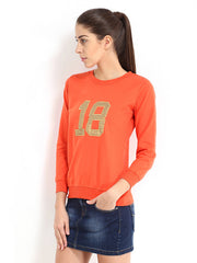 Roadster Women Orange Sweatshirt