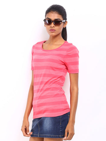 Roadster Women Pink Striped Top