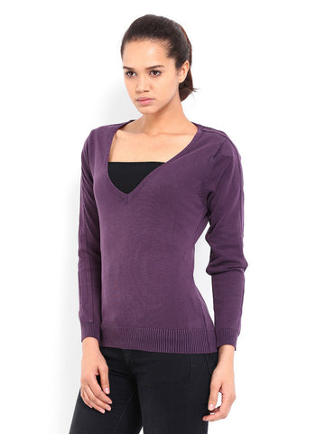 Roadster Women Purple Sweater