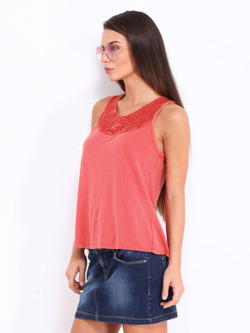 Roadster Women Red Top