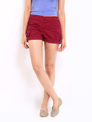 Roadster Women Red Cargo Shorts