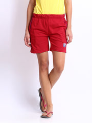 SDL By Sweet Dreams Women Red Lounge Shorts F-LLB-1178A