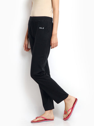SDL by Sweet Dreams Women Black Lounge Pants F-LLP-1106A