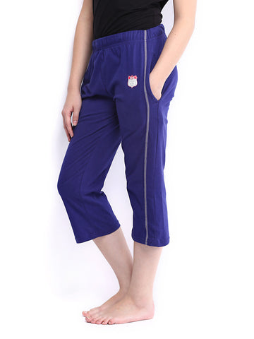 SDL by Sweet Dreams Women Blue Lounge Capris F-LLC-1154B