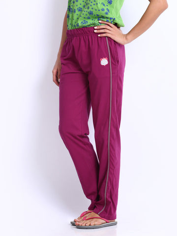 SDL by Sweet Dreams Women Magenta Lounge Pants F-LLP-1108A