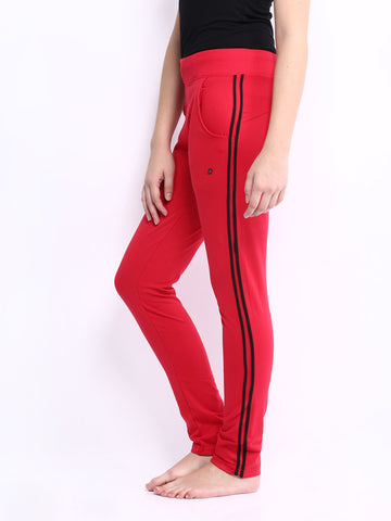 SDL by Sweet Dreams Women Red Lounge Pants F-LAP-4176