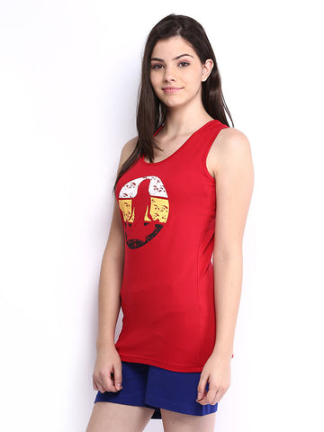 SDL by Sweet Dreams Women Red Lounge Top F-LAT-2010