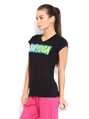 SDL by Sweet Dreams Women Black Printed Lounge Top F-LAT-2007