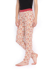 SDL by Sweet Dreams Women White Printed Lounge Pants F-LLP-1125