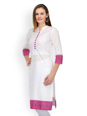 SIA Fashion Women White Kurta