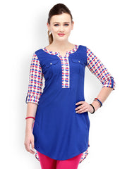 SIA Fashion Blue Printed Kurta