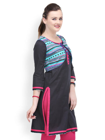 SIA Fashion Women Black Kurta