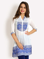 SIA Fashion Women White Printed Kurta