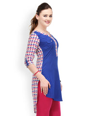 SIA Fashion Blue Printed Kurta