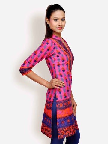 SIA Fashion Women Pink Printed Kurta