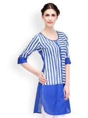 SIA Fashion Blue Striped Kurta