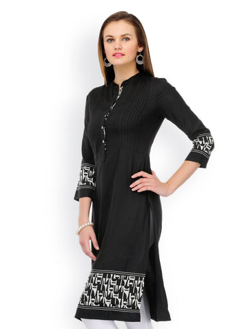 SIA Fashion Women Black Kurta