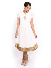 SPANDANA Women White Kurta