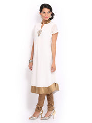 SPANDANA Women White Kurta