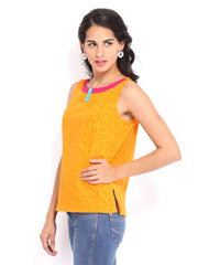 SPANDANA Women Orange Kurti