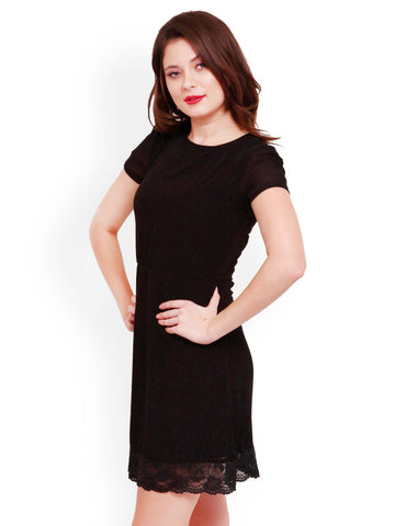 STREET 9 Black Lace Fit &amp; Flare Dress