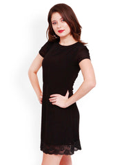 STREET 9 Black Lace Fit &amp; Flare Dress