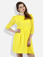 STREET 9 Yellow Fit &amp; Flare Dress