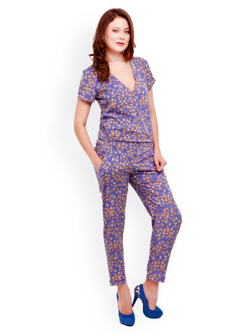 STREET 9 Women Blue Printed Jumpsuit