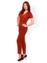 STREET 9 Women Red &amp; Yellow Printed Jumpsuit