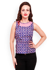 STREET 9 Women Navy Printed Top
