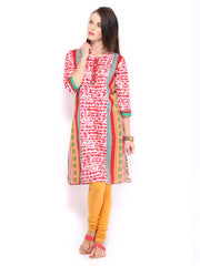 Sattyaa Women Pink Printed Kurta