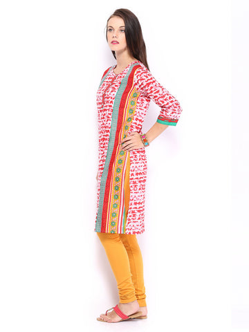 Sattyaa Women Pink Printed Kurta