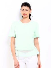 Sbuys Women Green Top