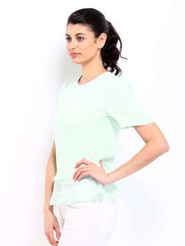 Sbuys Women Green Top
